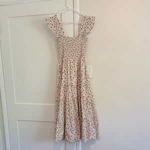 Floral Maxi Dress in Cream and Pink